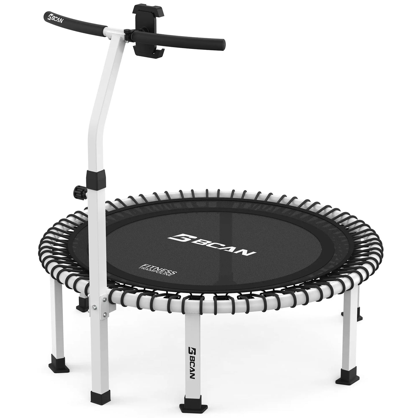 Rebounder with handle on a white background