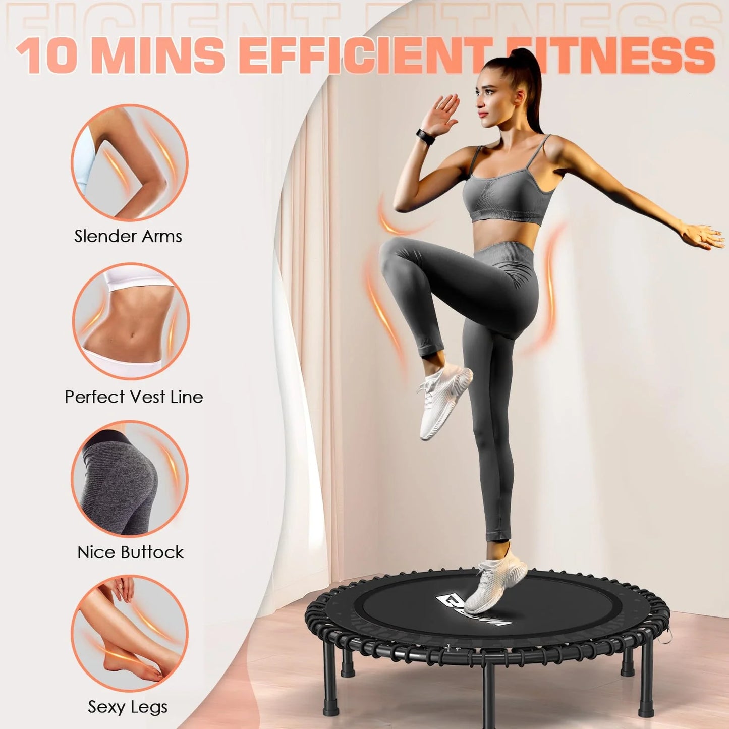 BCAN BT2 Foldable Adult Mini Bungee Trampoline