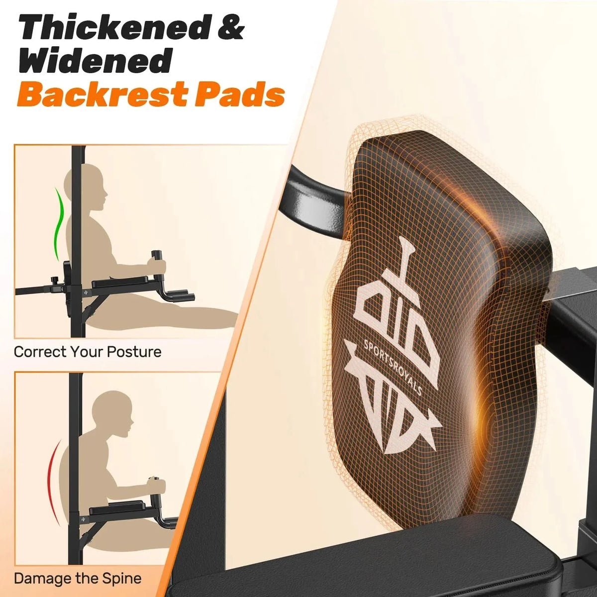Sportsroyals PT1 Adjustable Power Tower Pull-Up Dip Station