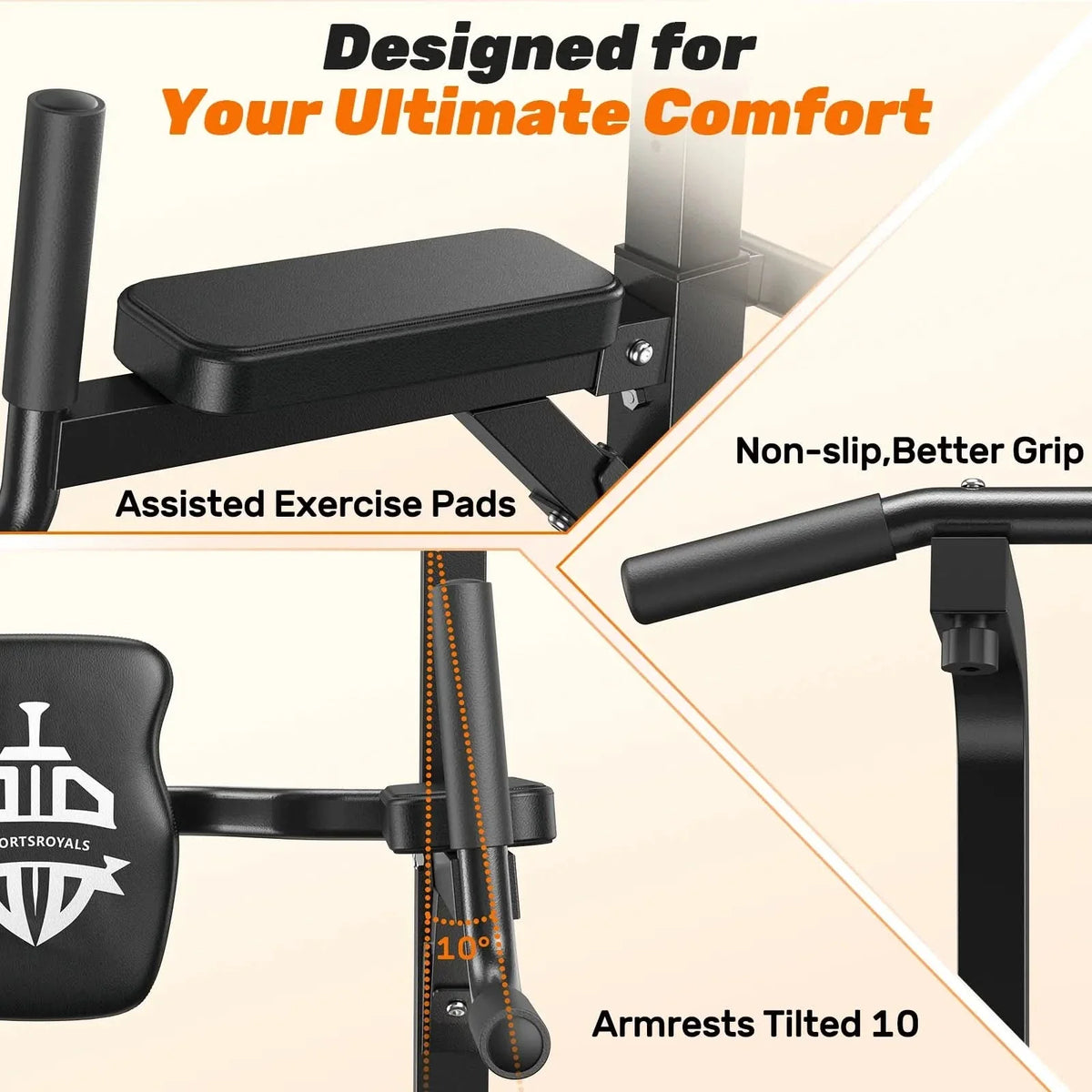 Sportsroyals PT1 Adjustable Power Tower Pull-Up Dip Station