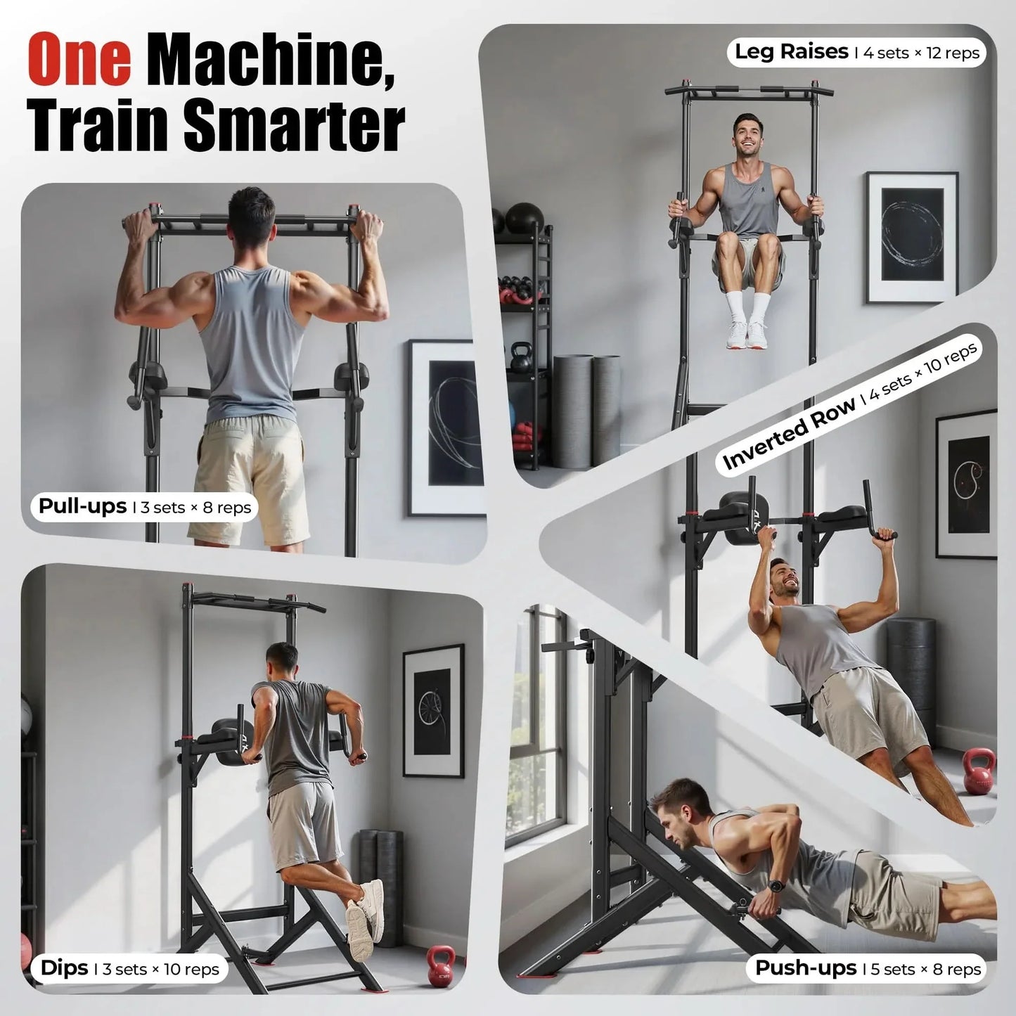 Sportsroyals PT2 Pull-Up Tower With Triangle Base