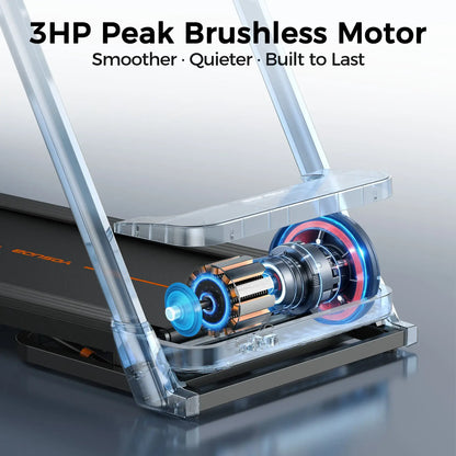 3HP Brushless Motor with transparent casing on a gray background